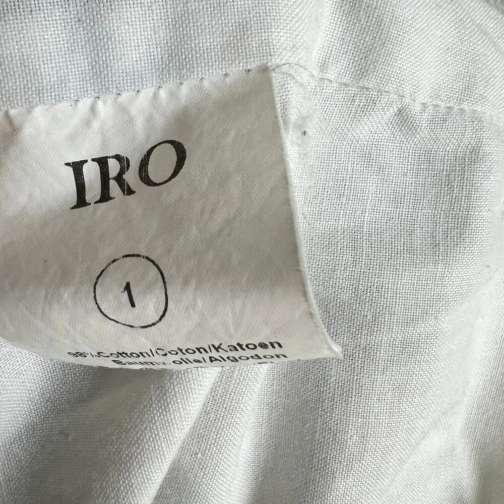 IRO Moto Bleached Acid Wash Denim Jacket Women's XS Pockets Jean Stretch